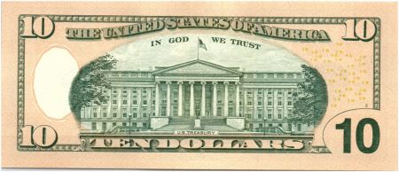 USA 10 Dollars Hamilton - Batiment du Trésor 2013 B2 New York