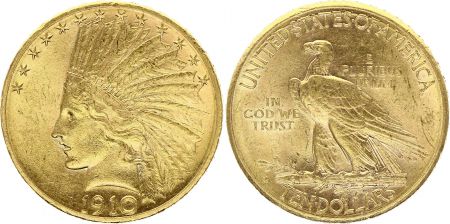 USA 10 Dollars Tête Indien - Aigle 1910 D Denver