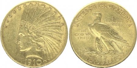USA 10 Dollars Tête Indien - Aigle 1910