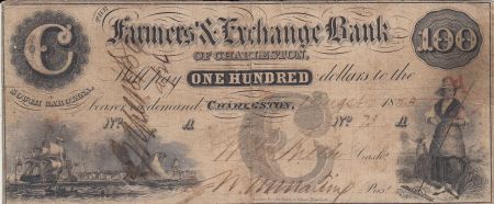 USA 100 dollars, Agriculteurs et Banque de change de Charleston - Caroline du Sud - 1893