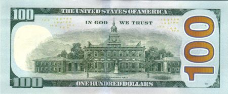 USA 100 Dollars Franklin - Independence Hall 2009 L12 - San Francisco