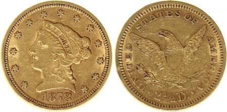 USA 2 1/2 Dollars, Liberty - Aigle 1878 - Or