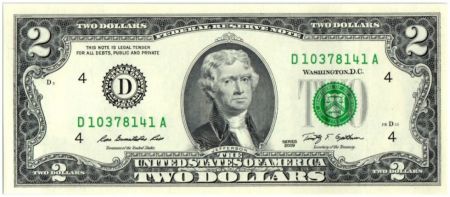USA 2 Dollars Jefferson - 2009 D4 Cleveland