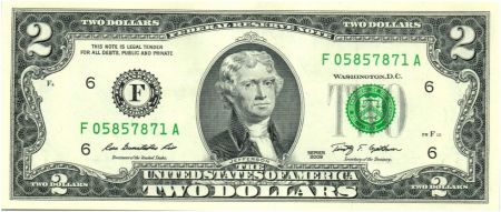 USA 2 Dollars Jefferson - 2009 F6 Atlanta