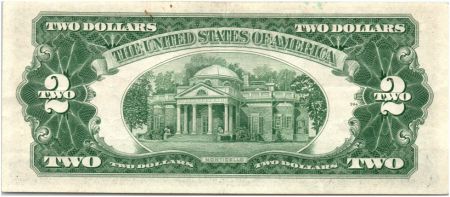 USA 2 Dollars Jefferson - Monticello - 1953 B - A 72526046 A