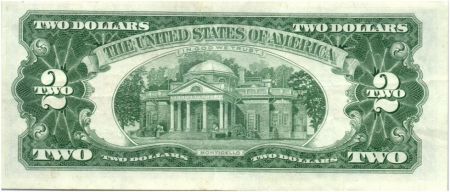 USA 2 Dollars Jefferson - Monticello - 1963 - A 05561106 A