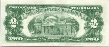 USA 2 Dollars Jefferson - Monticello - 1963 - A 08045532 A