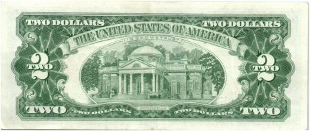 USA 2 Dollars Jefferson - Monticello - 1963 - A 10563857 A