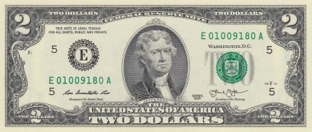 USA 2 Dollars Jeffesrson - 2013 - Indépendance 1776 - E5 Richmond