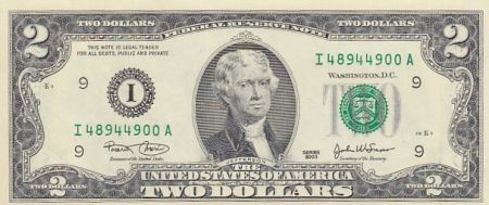 USA 2 Dollars T. Jefferson - 2003 - E3 Richmond - Série I