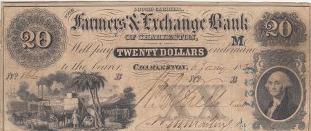 USA 20 dollars, Agriculteurs et Banque de change de Charleston - Caroline du Sud - 1894
