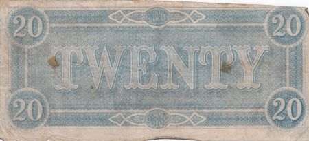 USA 20 Dollars A. H. Stephens - Confédérate States - 1864 - TB+ - P.69