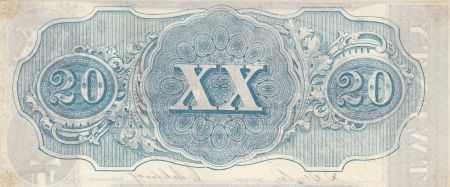 USA 20 Dollars A.H. Stephens - Confédérate States - 1863