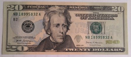 USA 20 Dollars Jackson - Maison Blanche B2 New York - 2017 - Neuf