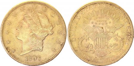 USA 20 Dollars Liberty - Aigle Coronet Head - 1896 S San Francisco Or