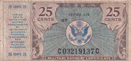 USA 25 Cents - Military Certificate - ND (1948) - Série 472 - P.M17