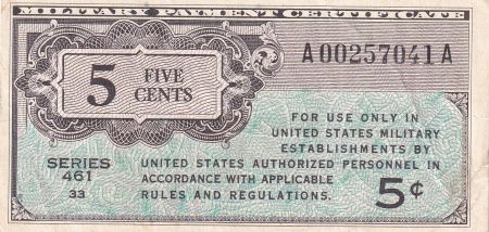 USA 5 Cents - Military Certificate - ND (1946) - Série 461 - P.M1