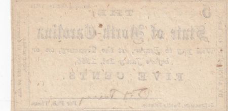USA 5 Cents - State of North Carolina - 1866 - TTB