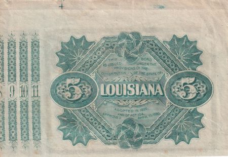 USA 5 Dollars - Etat de la Louisiane - 1878 - SUP