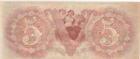 USA 5 Dollars Canal Bank 18xx - G. Washington - Série c