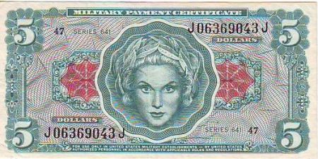USA 5 Dollars Tête de femme - Serie 641