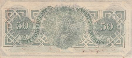 USA 50 Dollars Jefferson Davis - Confédérate States - 1863 - TTB + - P.62
