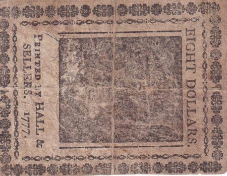 USA 8 Dollars Continental Colonial Currency - Baltimore - 26-02-1777