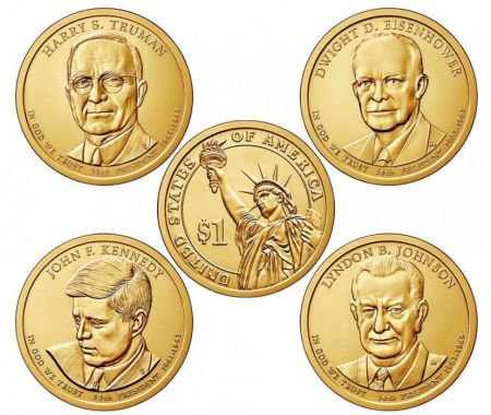 USA BU.2015 8 Dollars, Série BU Présidents 2015 D et P - 8 pièces