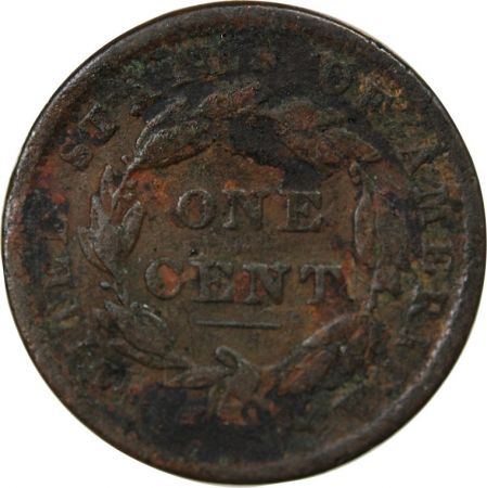 USA ETATS UNIS - 1 CENT \ Coronet Head\  1838 PHILADELPHIE