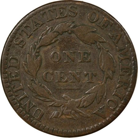 USA ETATS UNIS - CENT CORONET / MATRON, TYPE 1, 1825 PHILADELPHIE