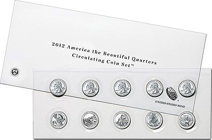 USA FDC.2012 Blister FDC 2012 10 x 1/4 $ Beautiful Quarter
