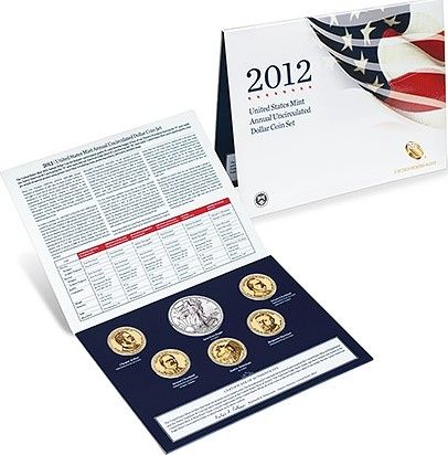 USA FDC.2012 Coffret FDC 2012 - 1 $ 2012 - 6 pièces