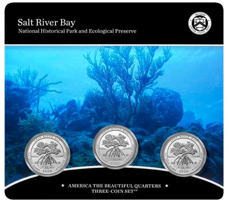 USA Folder 3 x 1/4 Dollar - Salt River Bay - 2020
