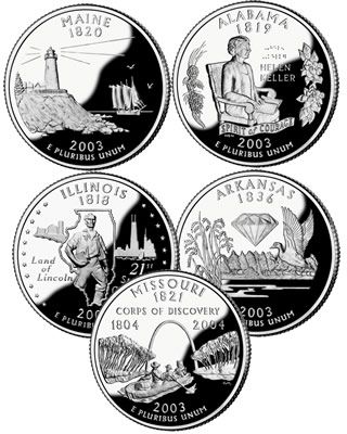 USA Quarters Américains - Les Etats - USA 2003
