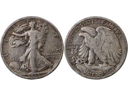 USA USA - 1/2 DOLLAR ARGENT \ Walking Liberty \  1935 PHILADELPHIE
