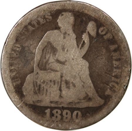 USA USA - 10 CENTS ARGENT \ Seated Liberty Dime\  - 1890, PHILADELPHIE