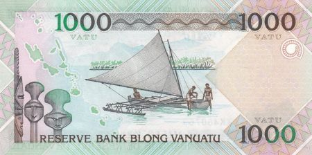Vanuatu 1000 Vatu Chef Mélanésien, 2007 à nos jours - Neuf - P.10b - Préfixe KK
