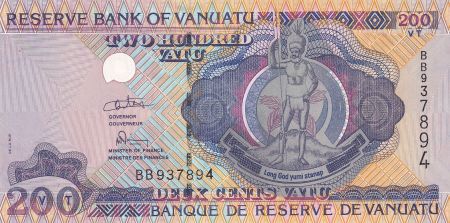 Vanuatu 200 Vatu - Chef Mélanésien - 1995 - Série BB - P.8b