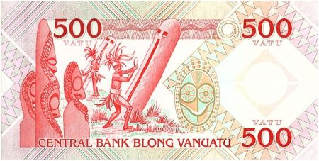 Vanuatu 500 Vatu Chef Mélanésien - Longs tambours - 1982