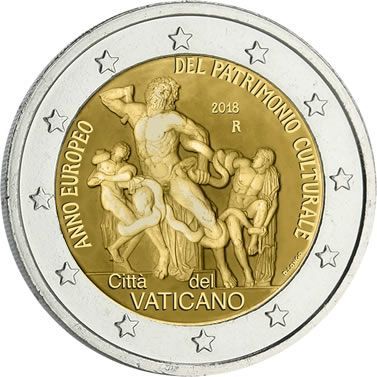Vatican 2 Euros Commémo. 2018 - Année Européenne du Patrimoine culturel