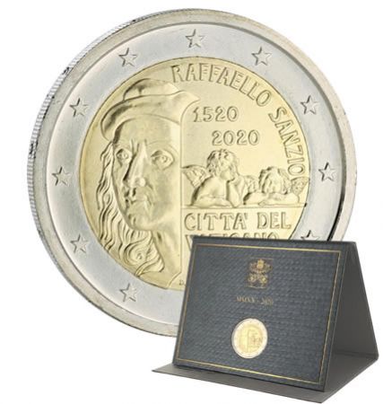 Vatican 2 Euros Commémo. 2020 - 500 ans de la mort de Raphaël