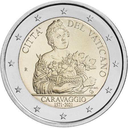 Vatican 2 Euros Commémo. BE 2021 - 450 ans de Caravage