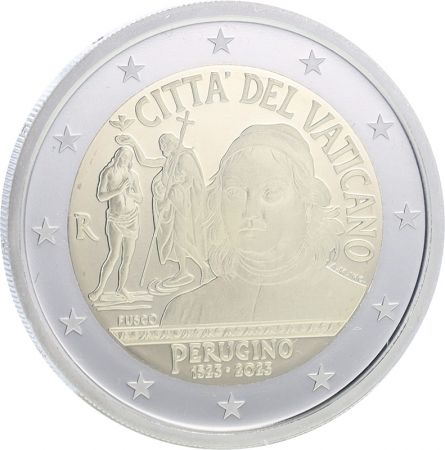 Vatican 2 Euros Commémo. BE 2023 - 500 ans de la mort du Pérugin (Pérugino)