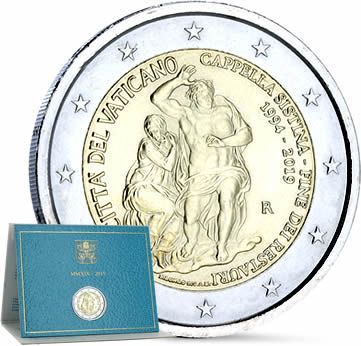 Vatican 2 Euros Commémo. BU 2019 - 25 ans de la restauration de la chapelle Sixtine