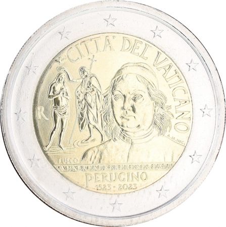 Vatican 2 Euros Commémo. BU 2023 - 500 ans de la mort du Pérugin (Pérugino)