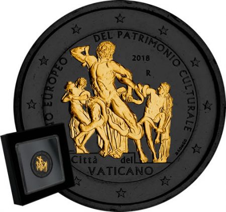 Vatican 2 Euros Commémo. RUTHENIUM Vatican 2018 - Année Européenne du Patrimoine culturel