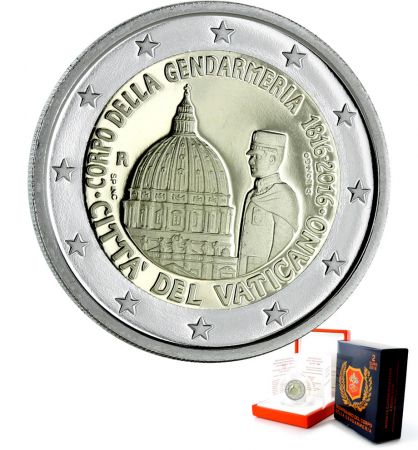 Vatican 2 Euros Commémo. VATICAN 2016 BE - Gendarmerie