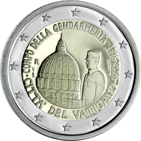 Vatican 2 Euros Commémo. VATICAN 2016 BE - Gendarmerie