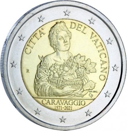 Vatican 2 Euros Commémo. Vatican 2021 - 450 ans de Caravage