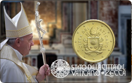 Vatican 50 centimes euros 2022 Vatican - SOUS BLISTER (Coincard n°13)